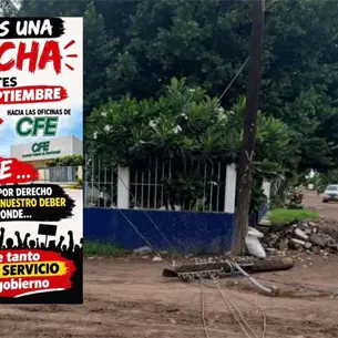 Tras apagones, convocan a marcha contra CFE en Los Mochis