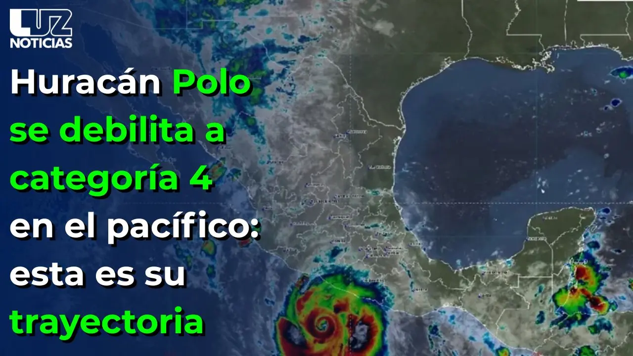 Huracán Polo se debilita a categoría 4 en el pacífico: esta es su trayectoria
