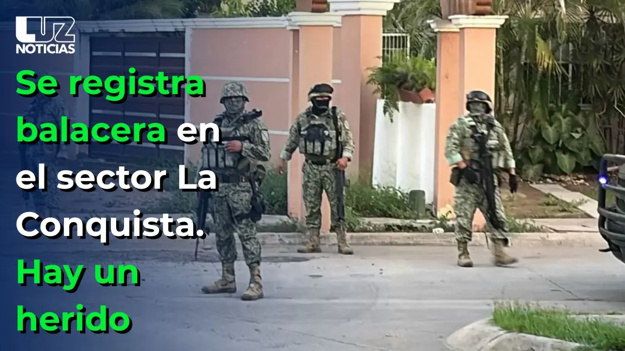 Se registra balacera en el sector La Conquista Hay un herido
Se registra balacera en el sector La Conquista Hay un herido