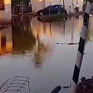 Campos pesqueros de Angostura quedan inundados por subida de la marea ante efectos del huracán Polo