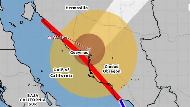 Huracán Polo toca tierra al este de Guaymas, Sonora con fuertes lluvias y vientos de 120 km/h Huracán Polo toca tierra al este de Guaymas, Sonora con fuertes lluvias y vientos de 120 km/h