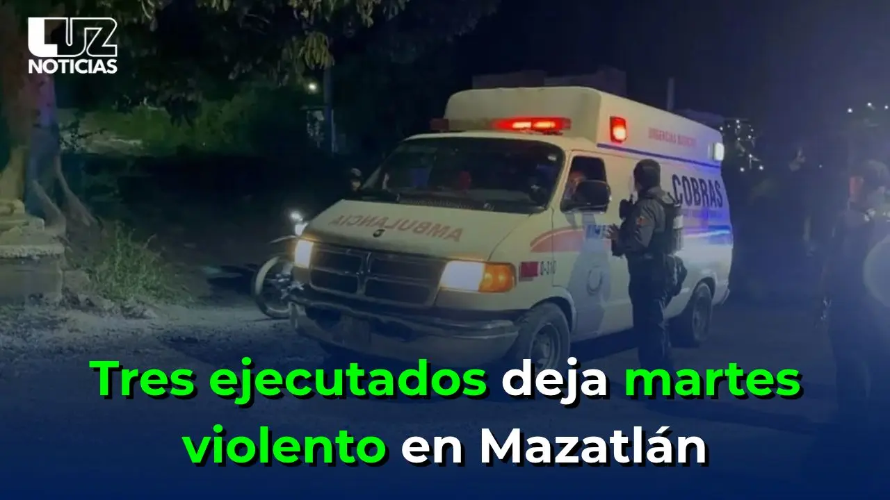 Tres ejecutados deja martes violento en Mazatlán
Tres ejecutados deja martes violento en Mazatlán