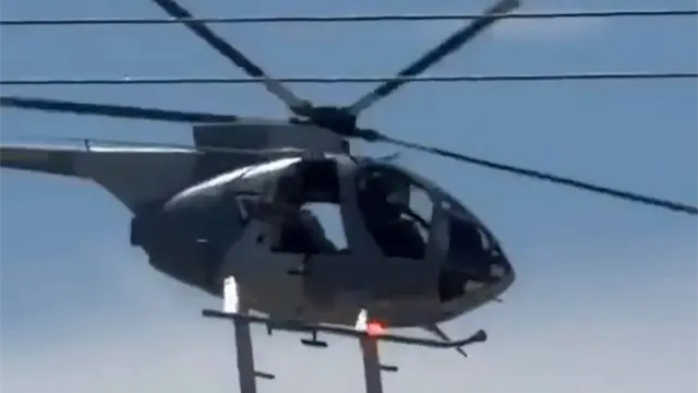 Helicóptero de la Fuerza Aérea Mexicana sobrevuela a muy baja altura en Guasave Helicóptero de la Fuerza Aérea Mexicana sobrevuela a muy baja altura en Guasave