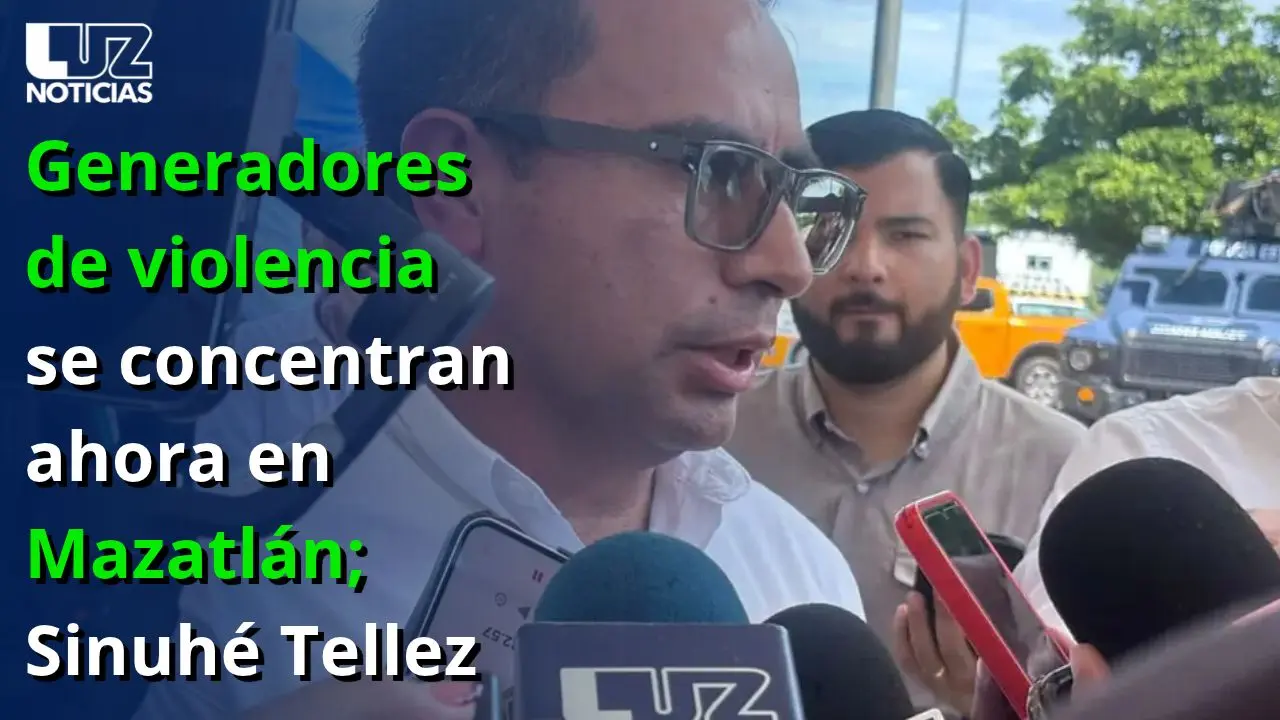 Generadores de violencia se concentran ahora en Mazatlán; Sinuhé Tellez
Generadores de violencia se concentran ahora en Mazatlán; Sinuhé Tellez