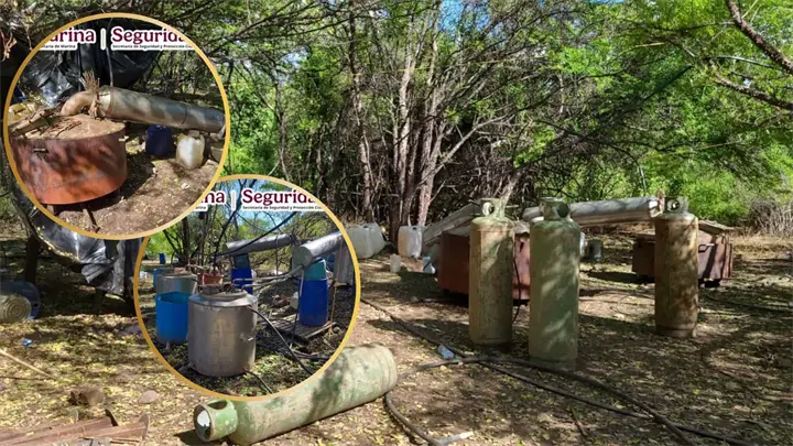 Marina y autoridades federales inhabilitan laboratorio clandestino de drogas sintéticas en Sinaloa