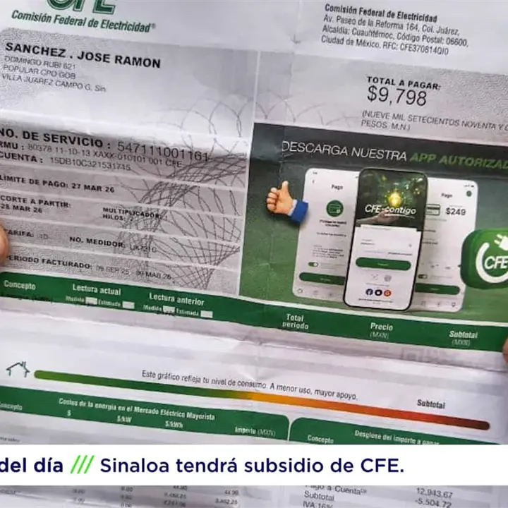 Lo que la Gente Dice: ES OFICIAL SINALOA TENDRÁ SUBSIDIO DE CFE A PARTIR DE ABRIL 2027 Lo que la Gente Dice: ES OFICIAL SINALOA TENDRÁ SUBSIDIO DE CFE A PARTIR DE ABRIL 2027