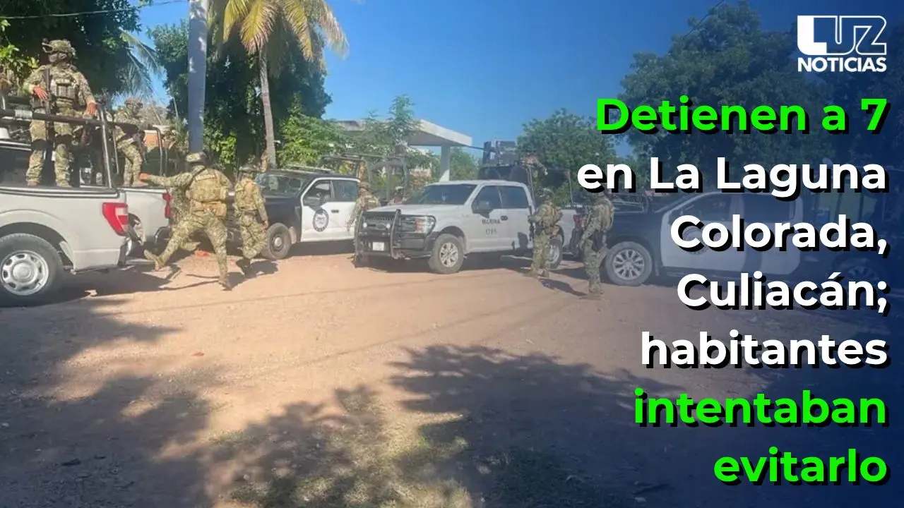 Detienen a 7 en La Laguna Colorada, Culiacán; habitantes intentaban evitarlo
Detienen a 7 en La Laguna Colorada, Culiacán; habitantes intentaban evitarlo