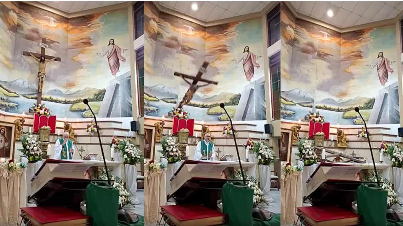 Muere sacerdote tras caerle una cruz durante una misa; ocurrió en Ecuador | VIDEO