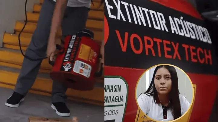 Mexicana gana medalla de oro en Indonesia por crear extintor que apaga el fuego con sonido Mexicana gana medalla de oro en Indonesia por crear extintor que apaga el fuego con sonido