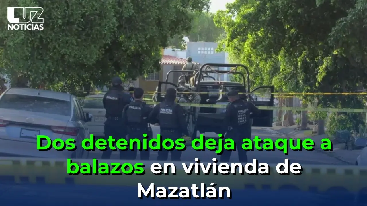 Dos detenidos deja ataque a balazos en vivienda de Mazatlán
Dos detenidos deja ataque a balazos en vivienda de Mazatlán