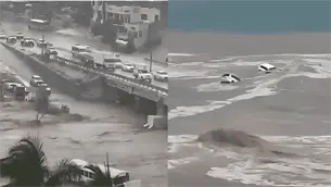 Inundaciones en Los Cabos por tormenta Vance provoca evacuaciones y suspensión de clases